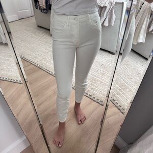 Mother “The Looker” White Jeans, Size 24